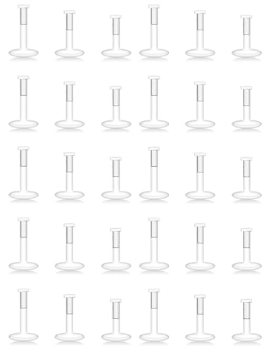 Lcolyoli 30PCS Clear Nose Studs