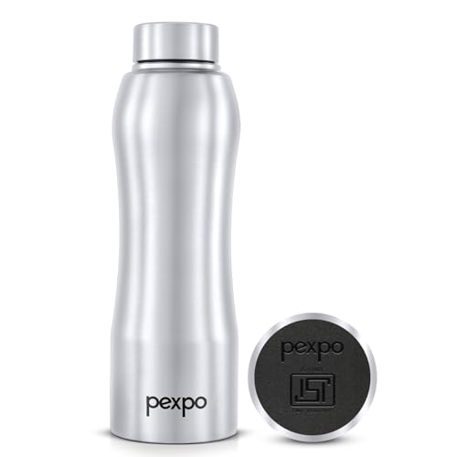 Bistro ISI Certified Stainless Steel Fridge Water Bottle 1000ml, Silver | Single Wall | Leakproof | Ideal for Home, Office, Gym, School, Yoga, Trekkin