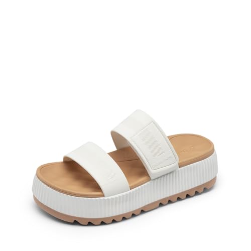 DREAM PAIRS Women's Platform Slip on Adjustable Sandals Lightweight Comfortable Non-Slip Vacation Beach Chunky Open Toe Wedges for Summer Waterproof Shoes 2026