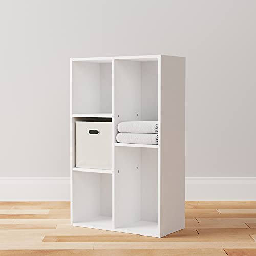 Bibliothèque 5 compartiments FSC blanc 50x80 Amazon Basics