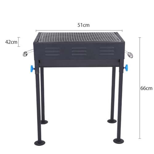Poêle à barbecue extérieur pliable avec support et gril pour cuisson au charbon