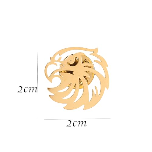 Image of Stainless Steel Animal Charm Badge Eagle Wings Bird Brooch and Pin