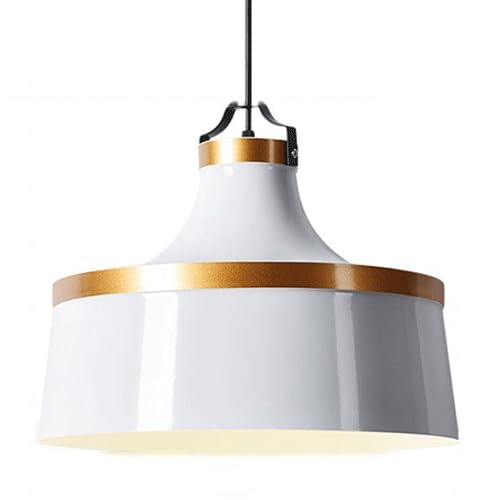 Lámpara colgante de hierro estilo nórdico con pantalla creativa y base E27 para iluminación