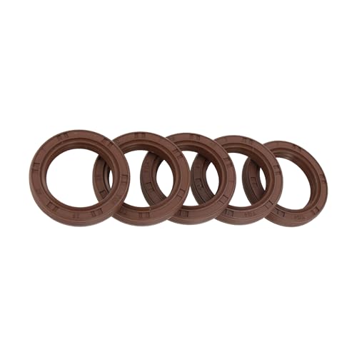 Partuto Joint D'Étanchéité Universel Tg4, Joint À Lèvre Pour Arbre Rotatif, 28 X 40 X 7 Mm, Caoutchouc Fkm Haute Pression, Marron, 5 Pièces