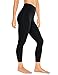 CRZ YOGA Damen Capri Sport Leggings 3/4 Hohe Taille Yoga Sporthose Training Fitness Hose - Naked Feeling Brushed - 53cm Schwarz 44