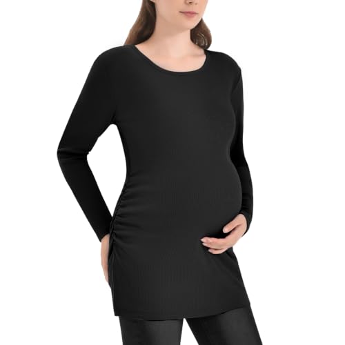 Ipletix Maternity Long Sleeve Tunic Tops - image 1