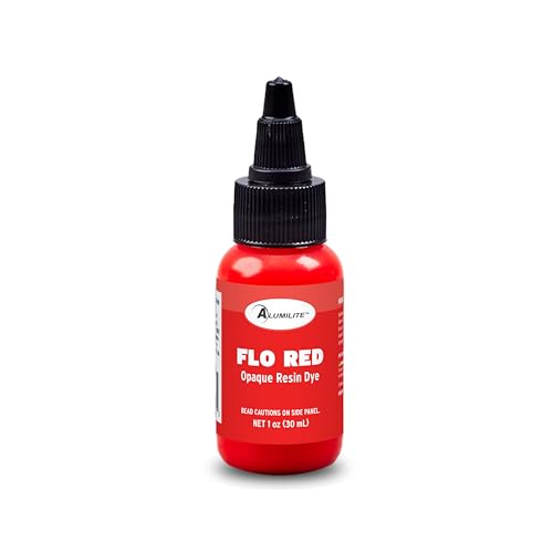 Alumilite Liquid Color Dye (Flo Red, 1 oz) Highly Concentrated Tint for Casting Resin, Polyester, and Urethane - Ideal for Clear, Translucent, or Opaque DIY...