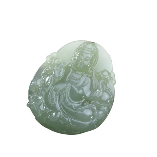 Pendentif en jade de Hetian naturel, collier vert eau élégant pour femme