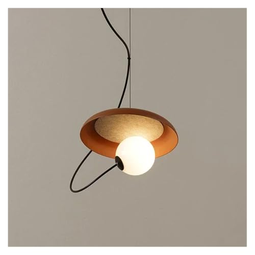 Lustre LED marron 25cm avec télécommande pour bureau et café