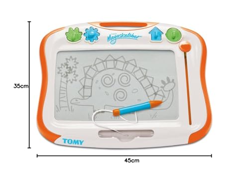 Tomy Megasketcher Magnetic Drawing Board , Large Writing Pad With Magic Eraser , Travel Games For Kids Aged 3 4 5 6 And Over , Measures 45 X 35 Cm - 8