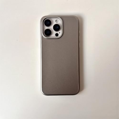 Coque silicone iPhone 16 Pro Max gris mat de protection