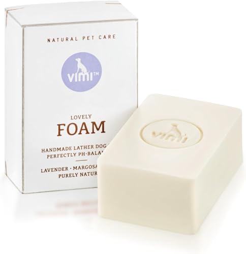 vimi Lovely Foam – 100 g - Jabón Natural para Perros para Un Cuidado Suave del Pelaje, Espuma Rica Y Fragante con Lavanda, Tomillo Y Margosa