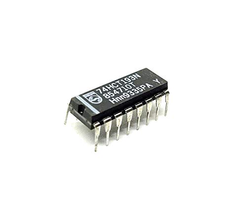 Image of INVENTO 1Pcs 74HCT193N 74193 IC, 74HCT CMOS, 74HCT193, DIP16, 5V, 47MHz Presettable synchronous 4-bit binary up /down counter