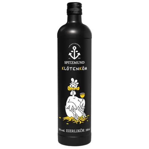 SPITZMUND Klötenköm Eierlikör 500 ml | cremiger Eierlikör mit Vanille & jamaikanischem Rum | laktosefrei, glutenfrei | Dessertlikör & Aperitif | Geschenkidee | 20% vol.