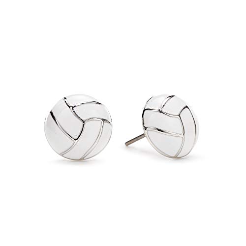 GIMMEDAT Volleyball Enamel Stud Charm Earrings Jewelry Women Girls Player Fan Gift