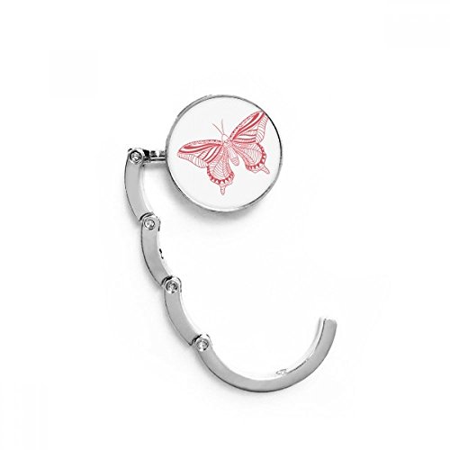 Gancho plegable para bolso DIYthinker con diseño de mariposa rosa ideal para mesas y escritorios