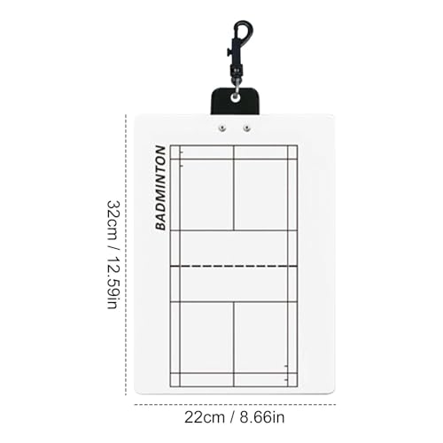 Badminton strategy board double face avec surface effaçable haute clarté
