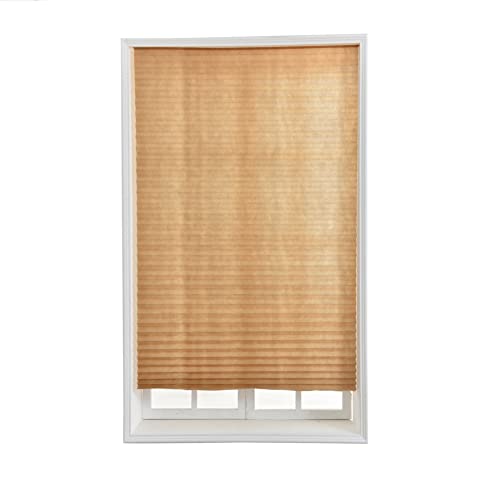 2 Pack Temporary Window Blinds, Vertical Pleated Blackout Blinds No Drilling Self Adhesive Blinds Stick On Easy Fit Blinds Window Shades for Bathroom Kitchen Living Room Office