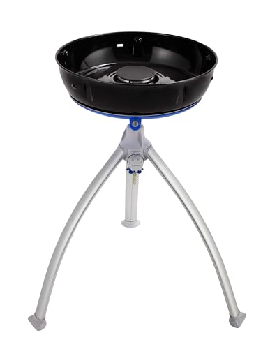 CADAC Grillo Chef 40 BBQ - 30 mbar – Barbecue de camping portable 40 cm avec grille GreenGrill antiadhésive - couvercle avec thermomètre et support pour casseroles