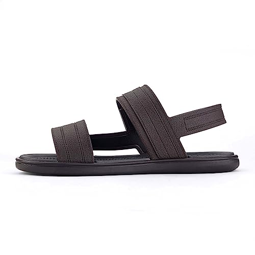 CARTAGO Vêneto, Sandália Masculino, MARROM ESCURO/PRETO, 39