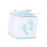 jojofuny 100 Piezas Caja para Hueca con Forma de Color Azul Unidades para de Boda Fiestas Comuniones y Envoltorios Decorativos de Chocolate y Chuches