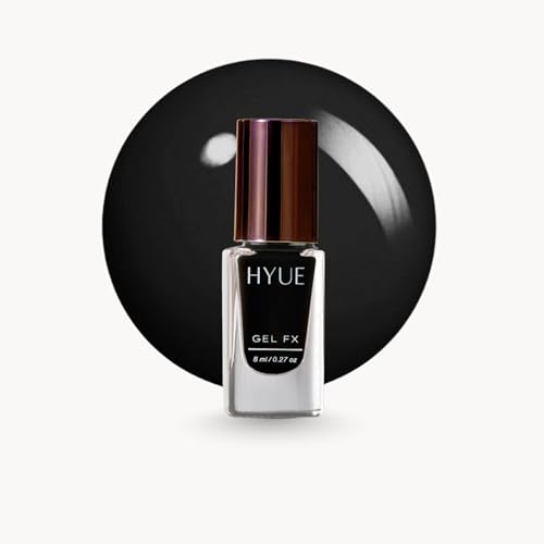 Image of HYUE Gel FX Nail Paint | Carbon | 8ml | Ultra-Glossy Finish | 14-Day Long-Lasting Wear | Quick-Dry & Chip-Resistant | Vegan & Paraben-Free | No UV Needed | 33 Rich Salon-Quality Shades