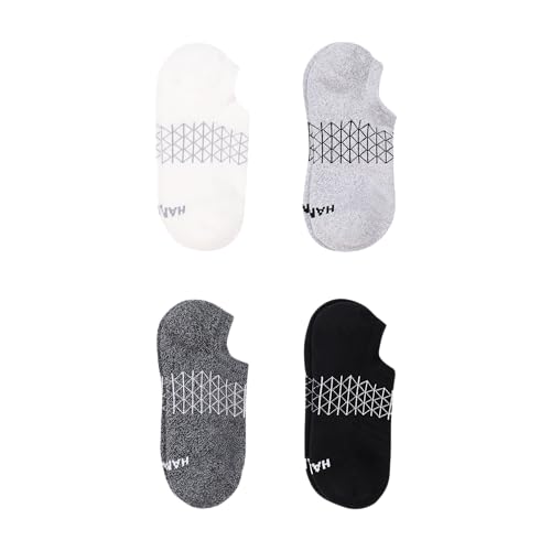 Hanes Women's Absolute Active Super No Show, Breathable Mesh Performance Socks, No-Slip Gripper, 4-Pack3