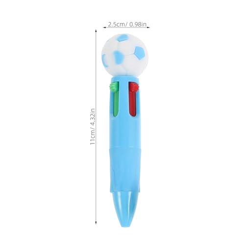 Premios para el aula en forma de bolígrafos de fútbol con sistema clic multicolor 4 en 1 2