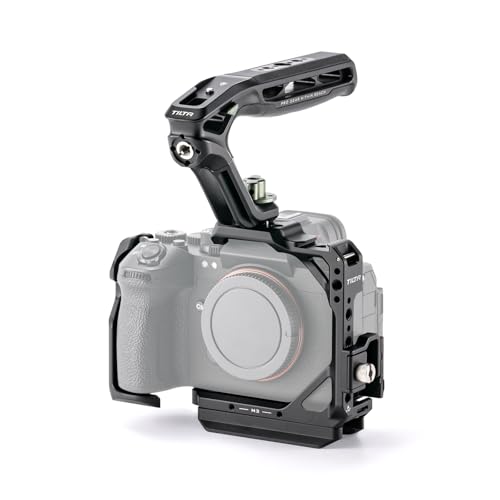 Tilta Camera Cage Base Kit Compatible with Sony A1 II & A9 III – Black | Xeno Top Handle, Modular Cage, HDMI Cable Clamp | Flexible Mounting via Cold Shoe & 1/4'-20 Threads | Lightweight Aluminum Rig