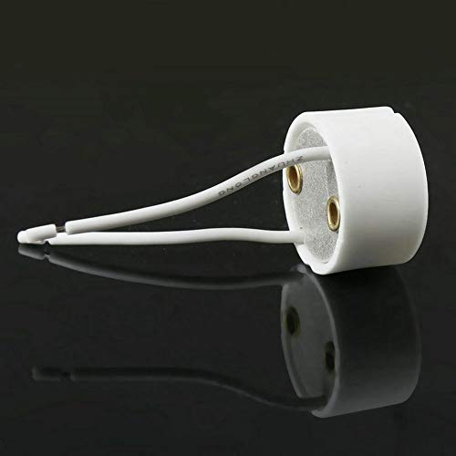 Fjiangyi 50 Peças Gu10 Suporte de Lâmpada de Halogênio Conector de Fio Base de Soquete de Lâmpada pa
