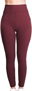 NVBFD High Waist Yoga Leggings For Women,Yoga Leggings High Waist Women Workout Tights Classic Burgundy Red Opaque Yoga Leggings Stretch Yoga Leggings Women Gift For Gym Pilates Exercises Runs