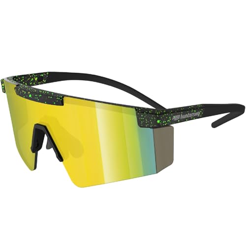 HTS HUNTERSKY Lunettes de soleil de mode Z87 UV400 pour hommes et femmes, course, cyclisme, baseball et activités sportives en extérieur – Modèle F31UA
