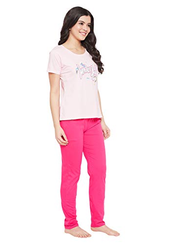 Image of Clovia Women's Cotton Print Me Pretty Top & Pyjama Set