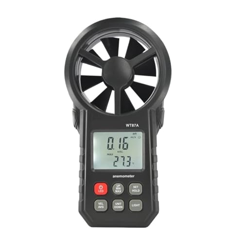Anémomètre et thermomètre numériques 30 m/s avec mesure du débit d'air