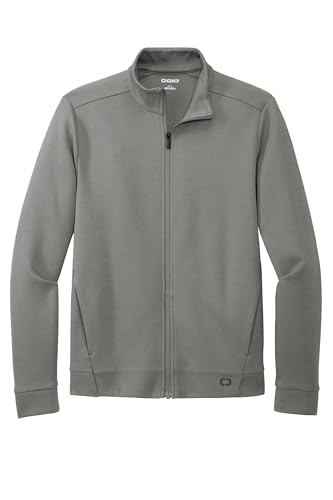 OGIO Unisex Bolt Full Zip | Double Knit Zip Up Jacket for Men & Women, Structured Layer for Work & Casual Wear