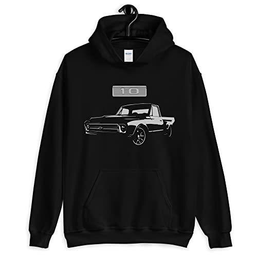 1967 Chevy C10 Stepside Truck Club Show Unisex Hoodie Black2