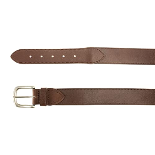 Sandpoint Leather Tab Money Belt with Extra Spacious Zipper Pocket (Brown, 34)3