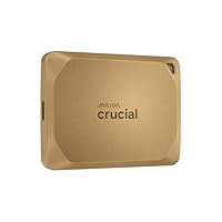 Crucial X10 Pro 4TB Portable SSD, Up to 2,100MB/s Read, 2000MB/s Write, USB 3.2 USB-C, External Solid State Drive, Durable Storage for Professional Creators, Gold - CT4000X10PROSSD9D02