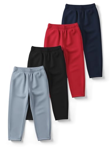 Image of HELLCAT Trendy Solid Cotton Blend Regular Fit Track Pant for Boys - Pack of 4