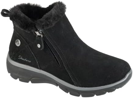 ひっぴん Skechers Easy Going - High Zip 2 168042-BBK Women's Winter Shoes