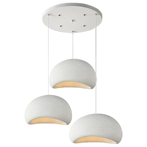 HEYUN Lampe Suspendue Wabi-sabi Blanche E27 Lampes Suspendues Lumières De Restaurant Lampe À Suspension De Bar Créative Style Pour Salle À Manger Salon De...