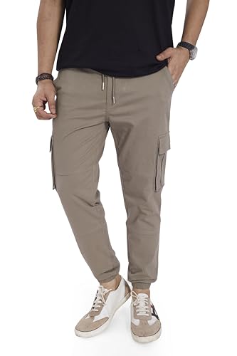 DIVISIVE Men's Cotton Cargo || Cargo Joggers Pants for Men || Cas...