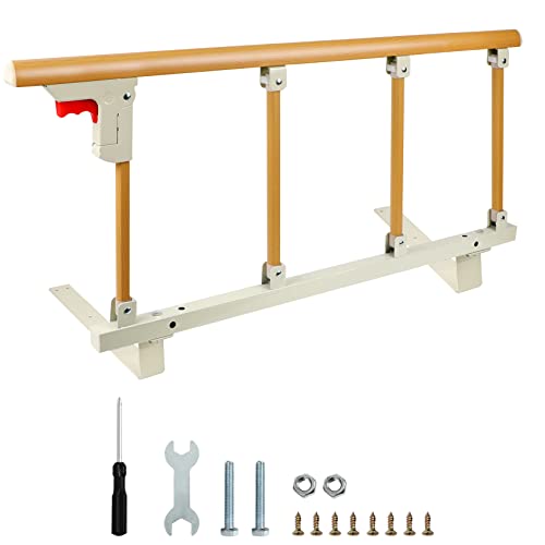 Bed Safety Railing Safety Handrail For The Elderly, Pregnant Women, Disabled People Home Foldable Wood Grain Bed Auxiliary Handle To Prevent Falls (48.5 * 16 Yellow) #TOP15