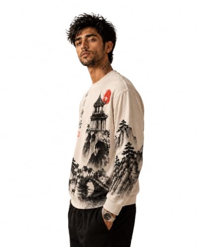 Image of FORCE Men's Stylish Round Neck Printed Full Sleeve T-Shirt