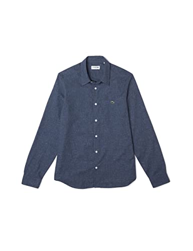 Lacoste chemise slim fit homme en coton respirant blanc