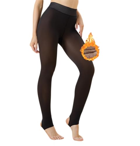Winter Warm Fleece Lined Tights, Fake Translucent pantyhose Thick Thermal Leggings Pants
