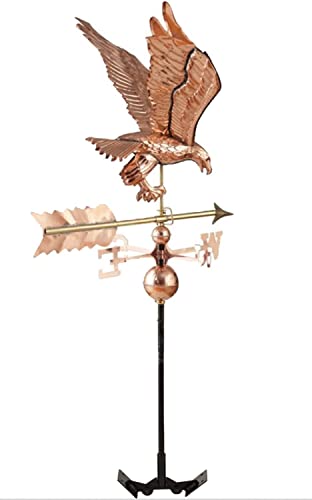 Dekoq Weathervane, Weathervanes Eagle Weather Vane, Purple Copper Roof Weather Vane Outdoor Yard Weather Vane Professional Measuring Tools Weather Vane, Copper #TOP3
