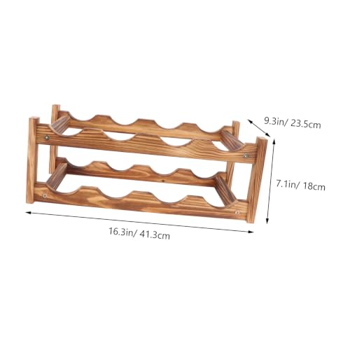 Soporte para Botellas de Vino de Madera 2 Niveles miniatura 2