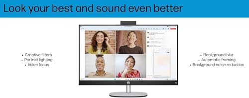 Image of HP 27 AI PC All-in-One 27 inch Touchscreen IPS FHD Display (AMD Ryzen AI 7 350, 32GB DDR5, 8TB PCIe SSD, AMD Radeon, WiFi 6, Webcam, Bluetooth 5.4, Win 11 Home) w /USB-C Dock
