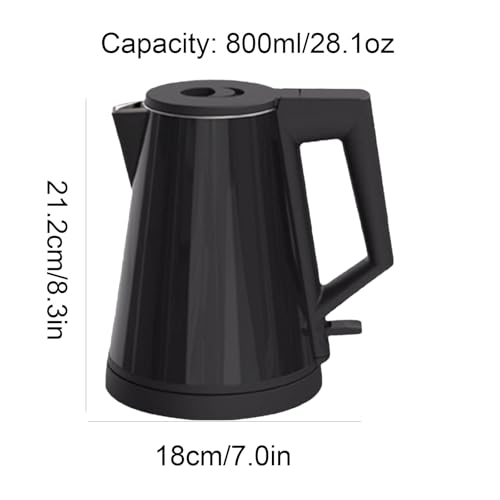 Tetera eléctrica de acero inoxidable gris 800ml miniatura 2